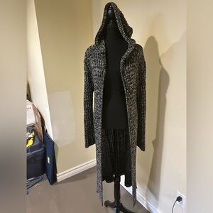 Le Chateau long, hooded knit duster cardigan